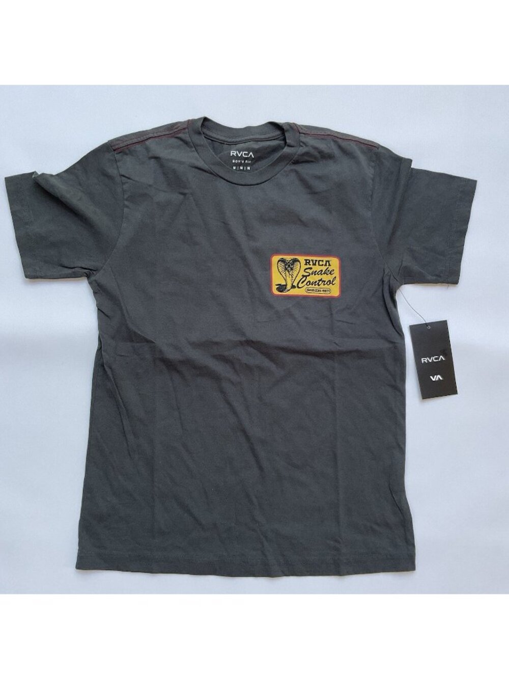 RVCA Boy’s Cobra Service T-Shirt Short Sleeves Printed Youth Size M